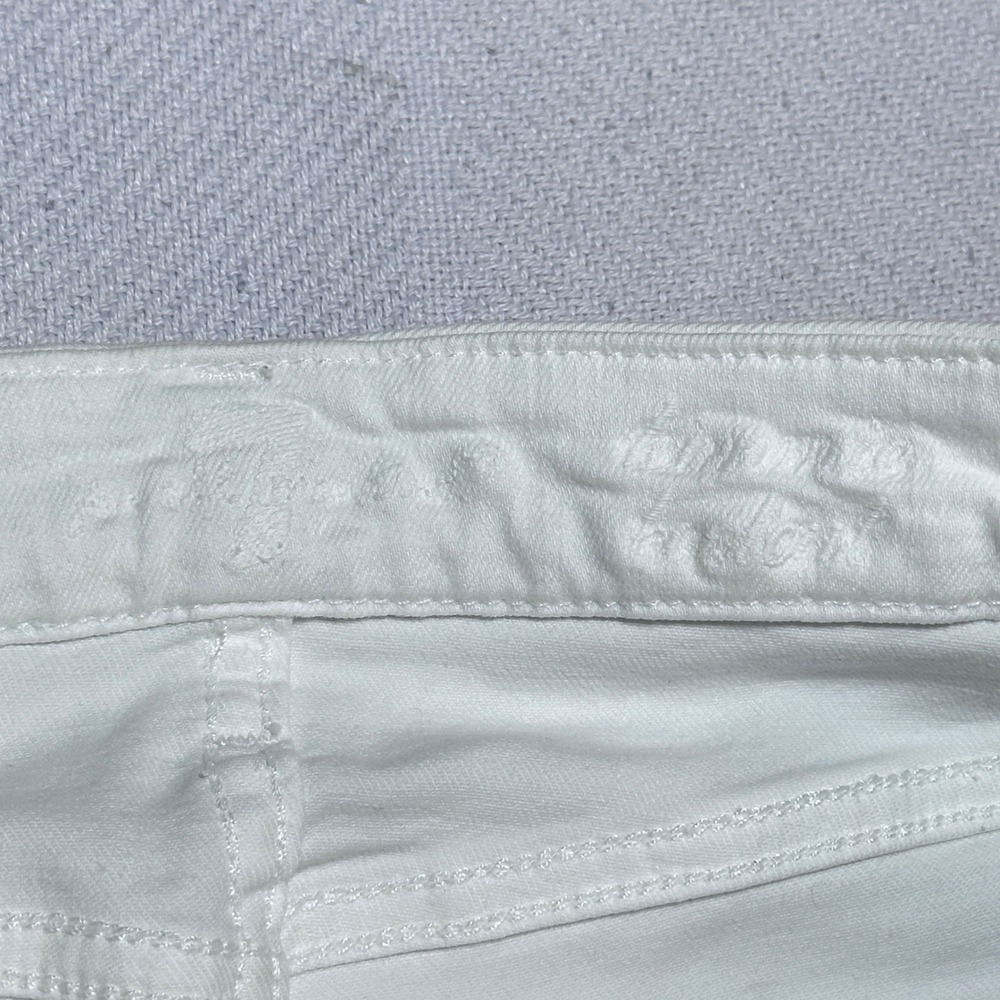 7 For All Mankind Kimmie Bootcut Jeans Womens 28 Stretch White Denim 5 Pocket - Picture 4 of 16